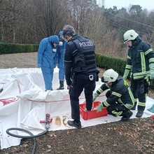 Dekon Einheit RBK - ABC-Stoffaustritt im Freien (Overrath)