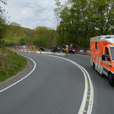 LZ Blecher: Technische Hilfe nach Verkehrsunfall (Altenberg)