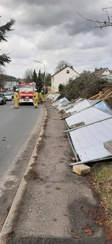 LG Voiswinkel: Sturmeinsatz - Bauzaun (Voiswinkel)