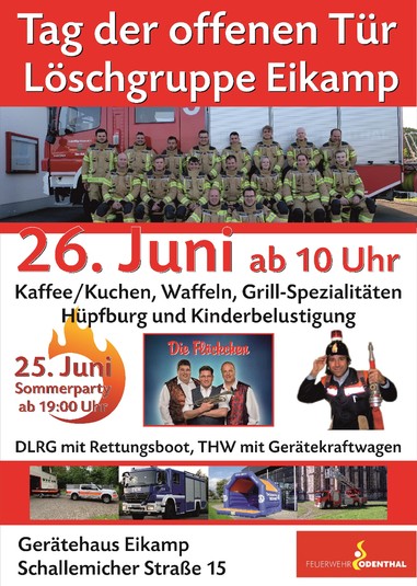 News: Sommerparty und Tag der offenen Tür der Löschgruppe Eikamp